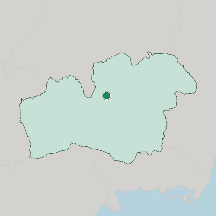 Map showing Alvesta — In Kronoberg County
