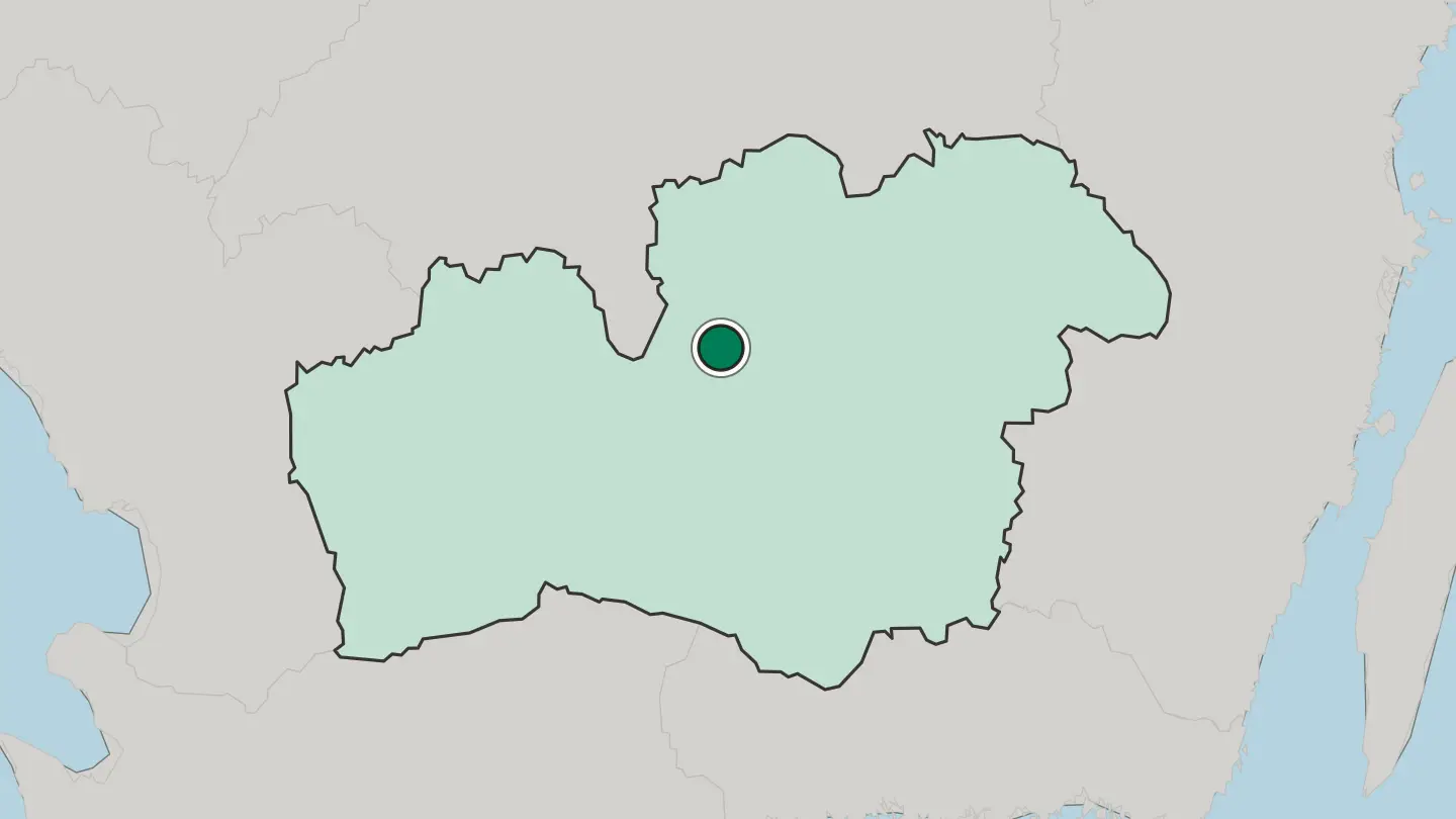 Map of Alvesta in Sweden