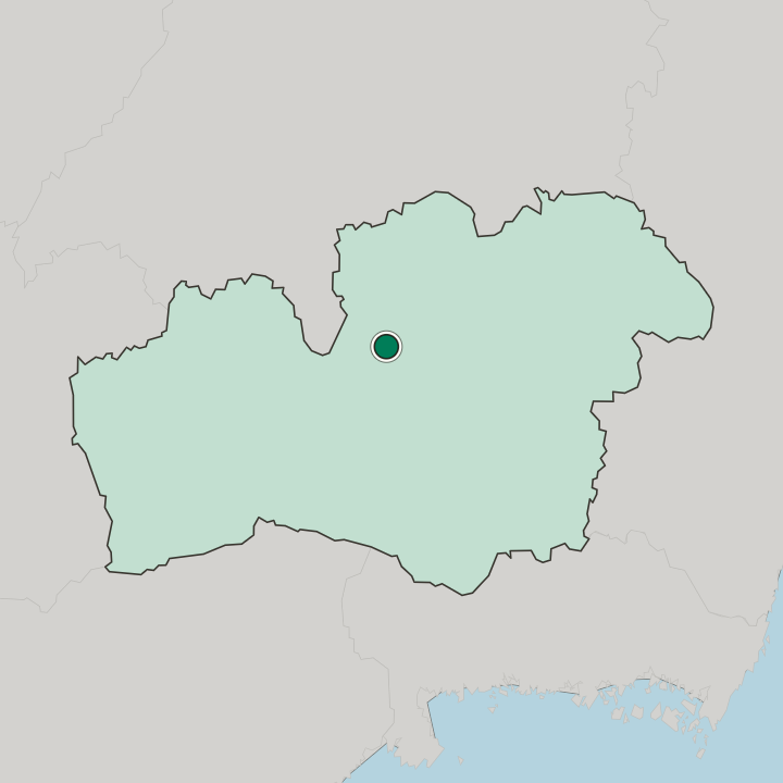 Map showing Alvesta — In Kronoberg County