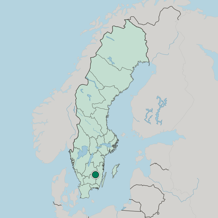 Map showing Åseda — In Sweden