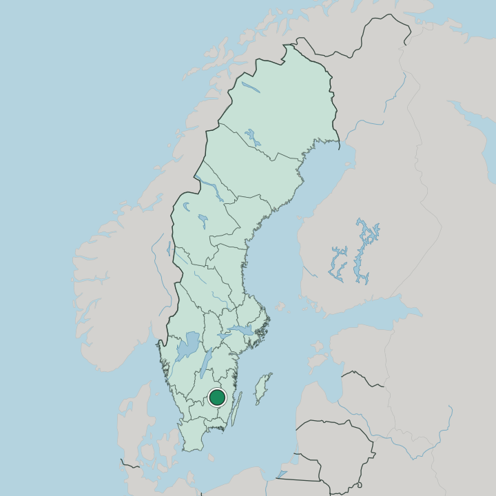 Map showing Åseda — In Sweden