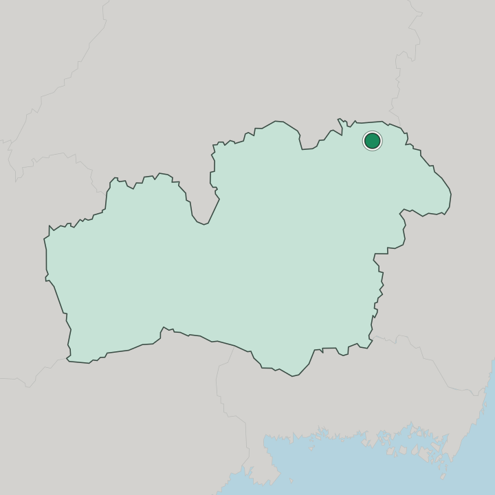 Map showing Åseda — In Kronoberg County