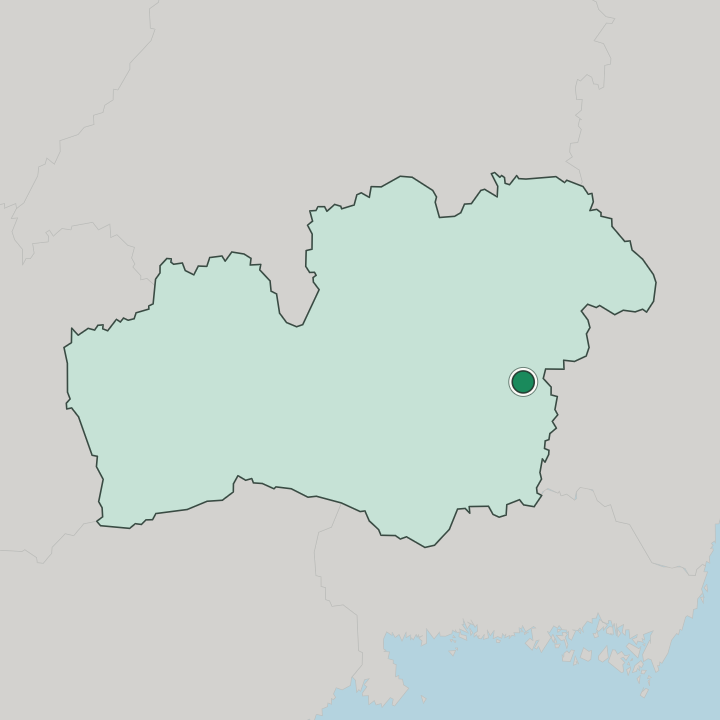 Map showing Lessebo — In Kronoberg County