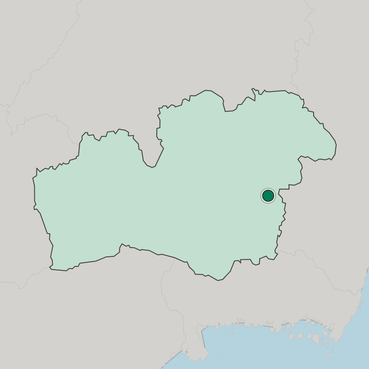 Map showing Lessebo — In Kronoberg County
