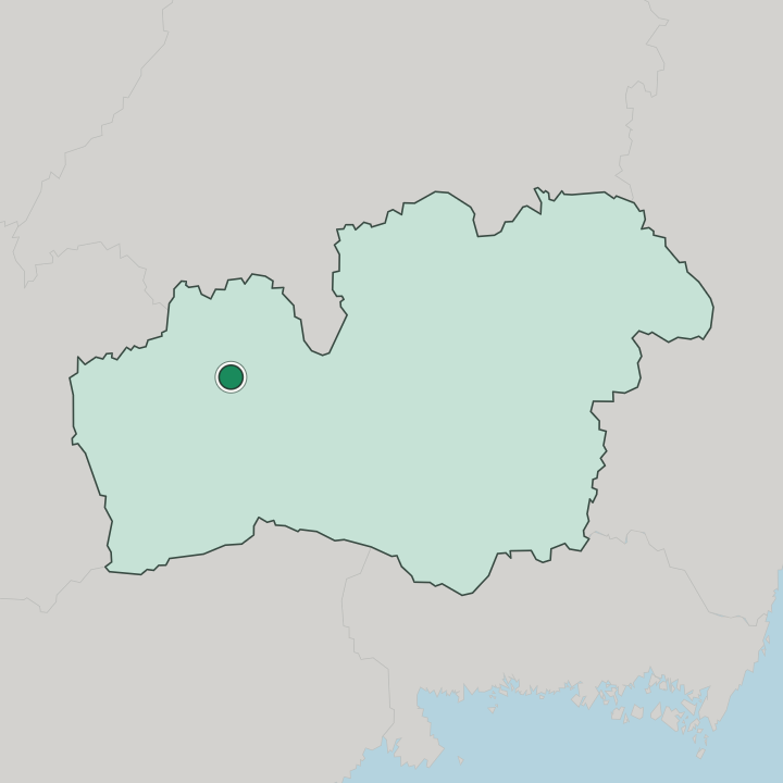 Map showing Ljungby — In Kronoberg County