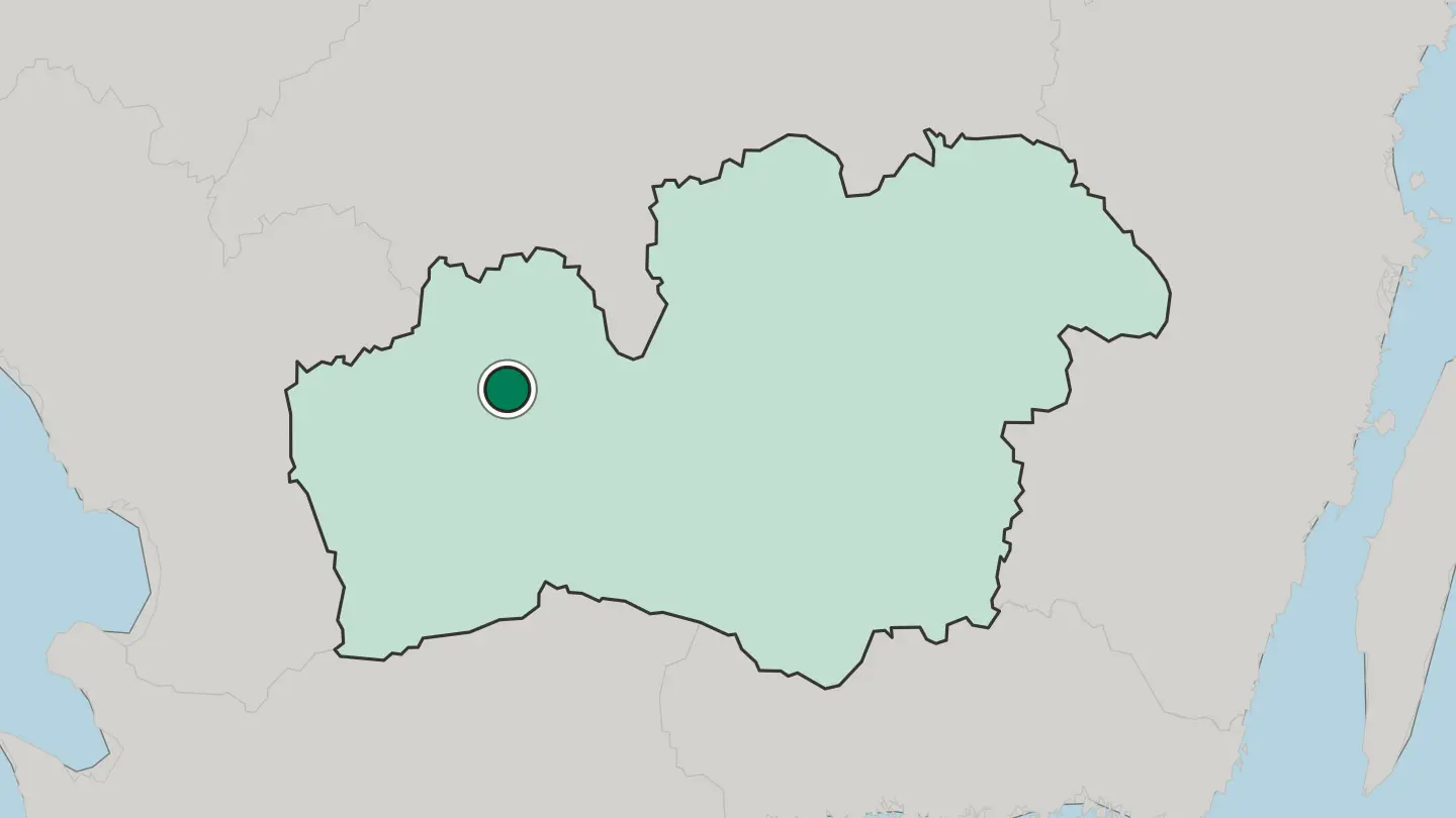 Map of Ljungby in Sweden