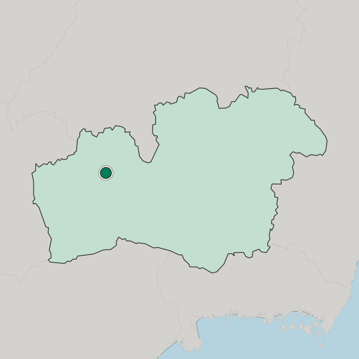 Map showing Ljungby — In Kronoberg County