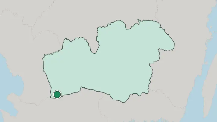 Map of Markaryd in Sweden