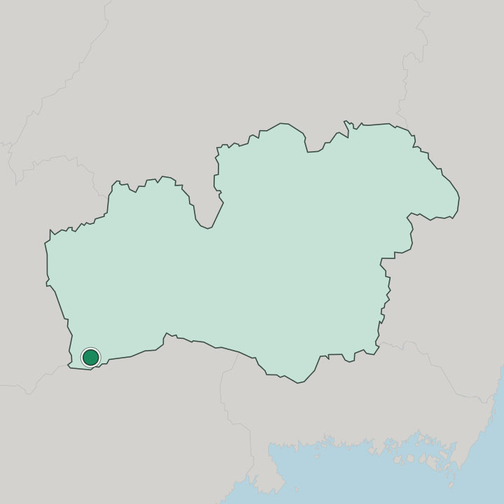 Map showing Markaryd — In Kronoberg County