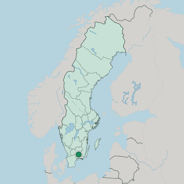 Map showing Tingsryd — In Sweden