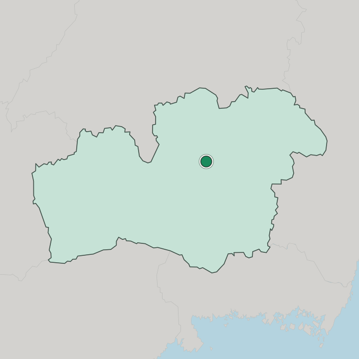 Map showing Växjö — In Kronoberg County