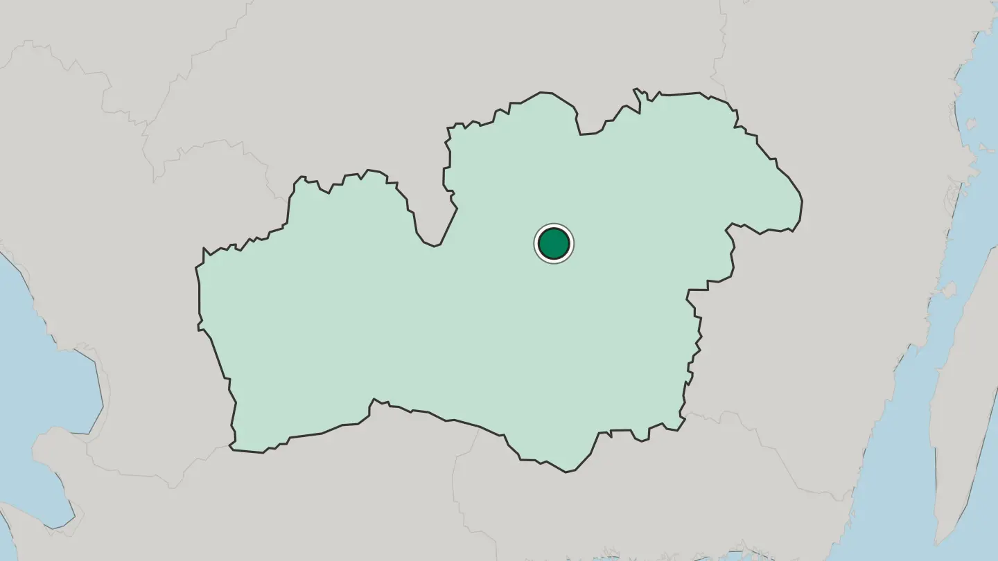 Map of Växjö in Sweden