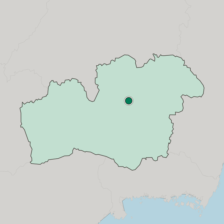 Map showing Växjö — In Kronoberg County