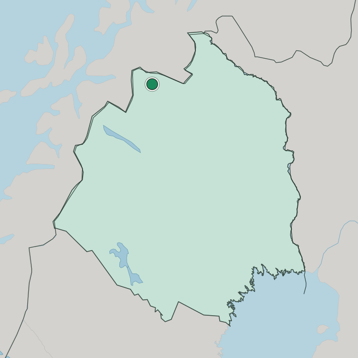 Map showing Abisko — In Norrbotten County