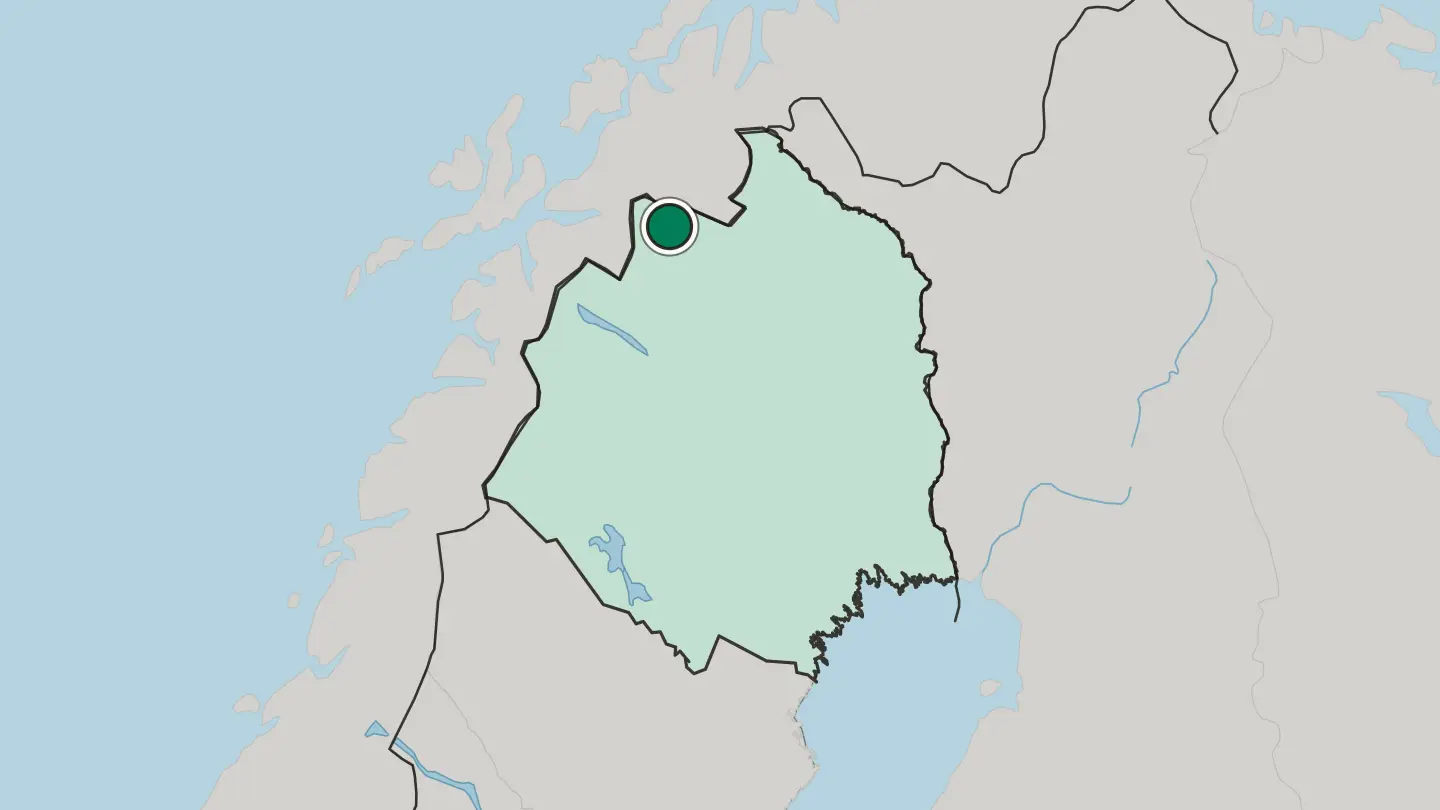 Map of Abisko in Sweden