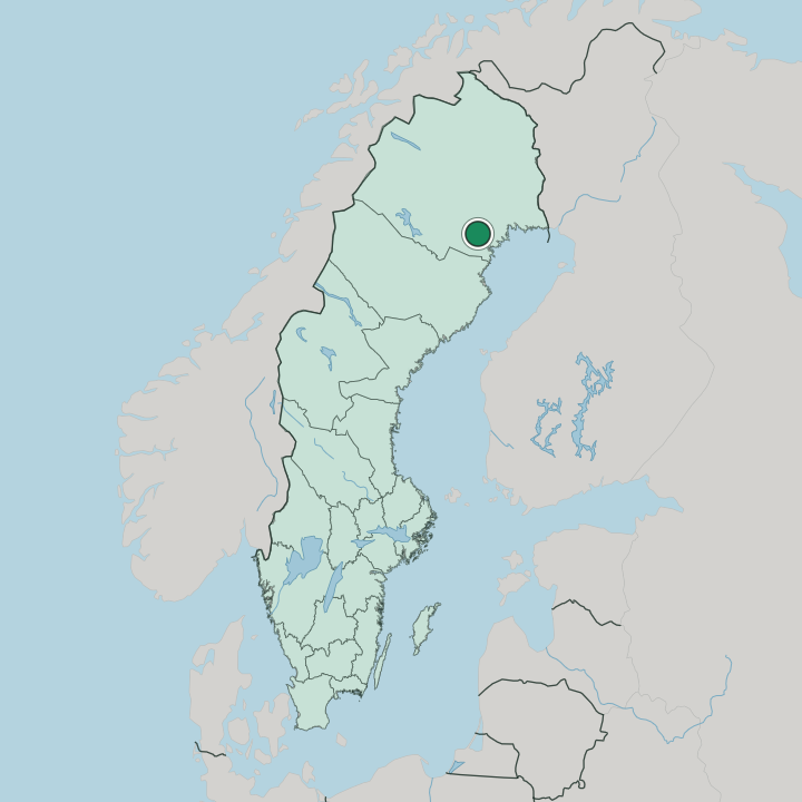 Map showing Älvsbyn — In Sweden
