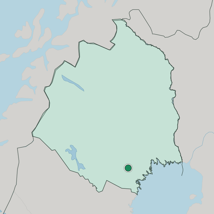 Map showing Älvsbyn — In Norrbotten County