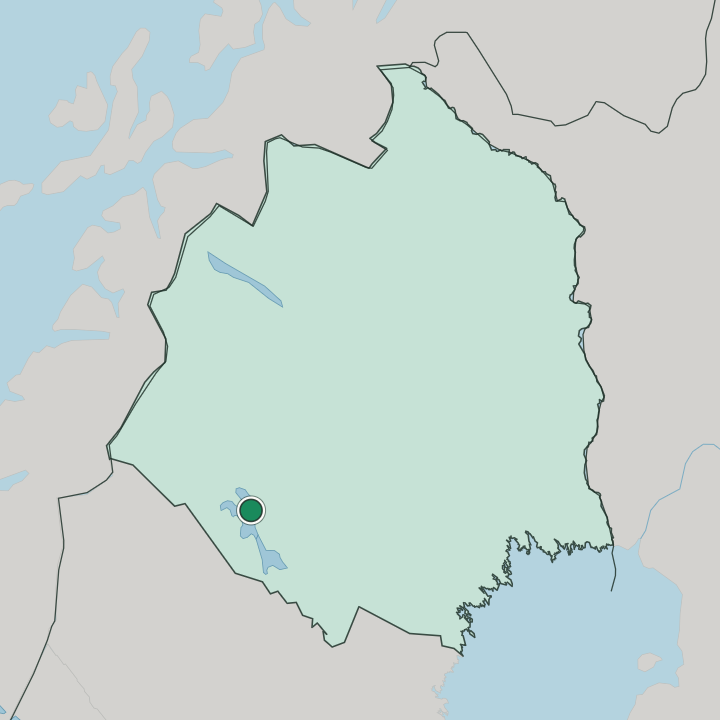 Map showing Arjeplog — In Norrbotten County