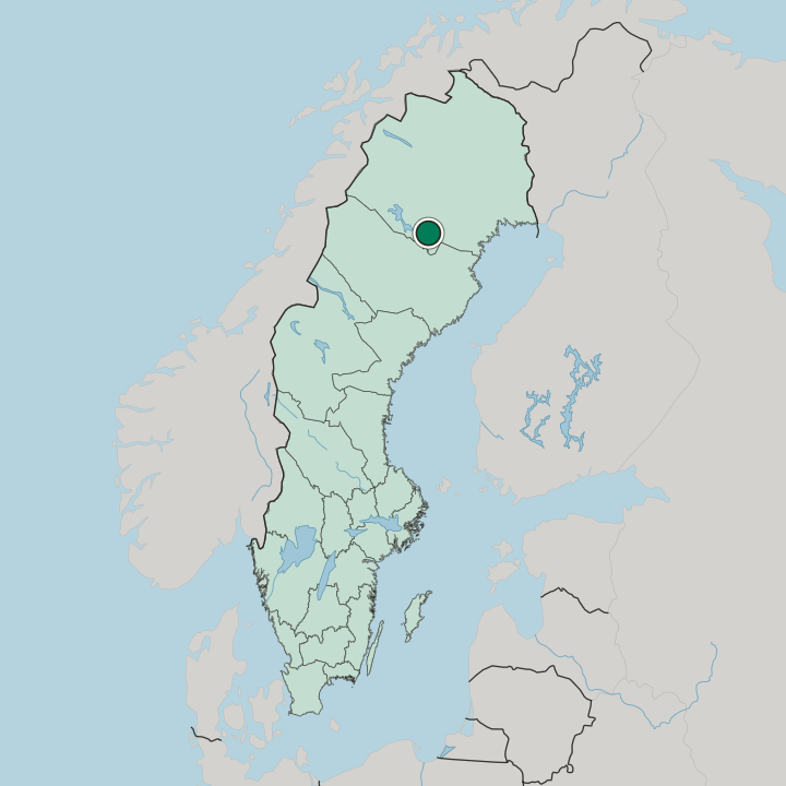 Map showing Arvidsjaur — In Sweden