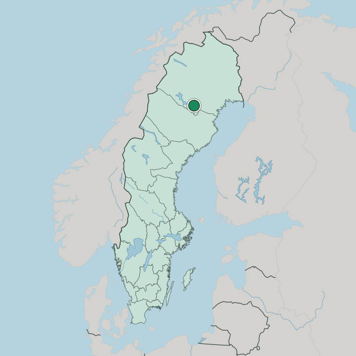 Map showing Arvidsjaur — In Sweden