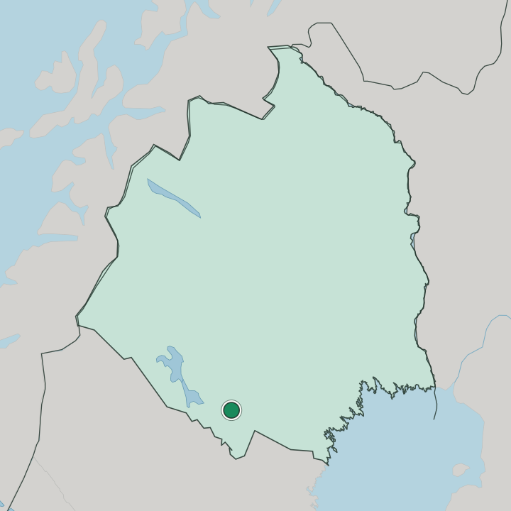 Map showing Arvidsjaur — In Norrbotten County
