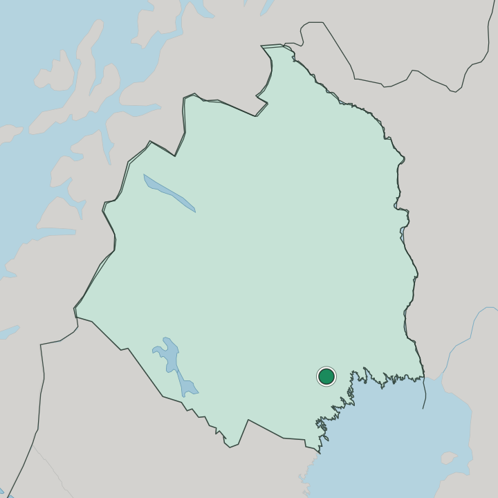 Map showing Boden — In Norrbotten County