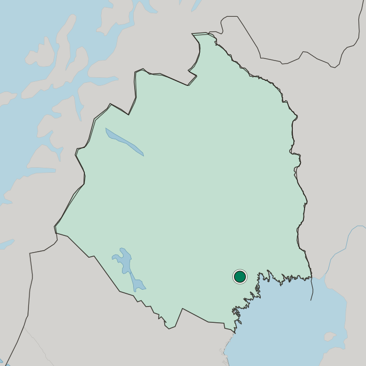 Map showing Boden — In Norrbotten County