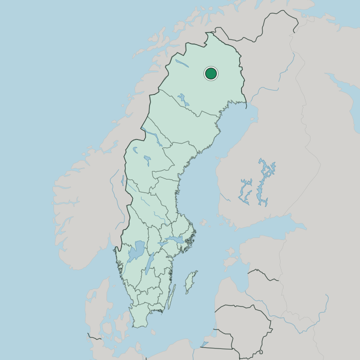 Map showing Gällivare — In Sweden