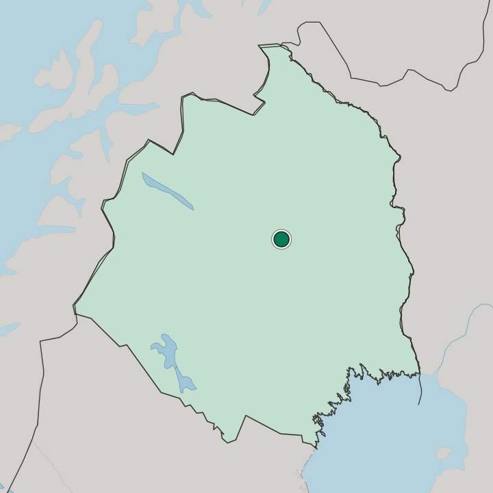 Map showing Gällivare — In Norrbotten County