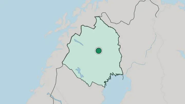 Map of Gällivare in Sweden