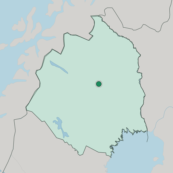 Map showing Gällivare — In Norrbotten County