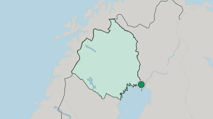 Map of Haparanda in Sweden