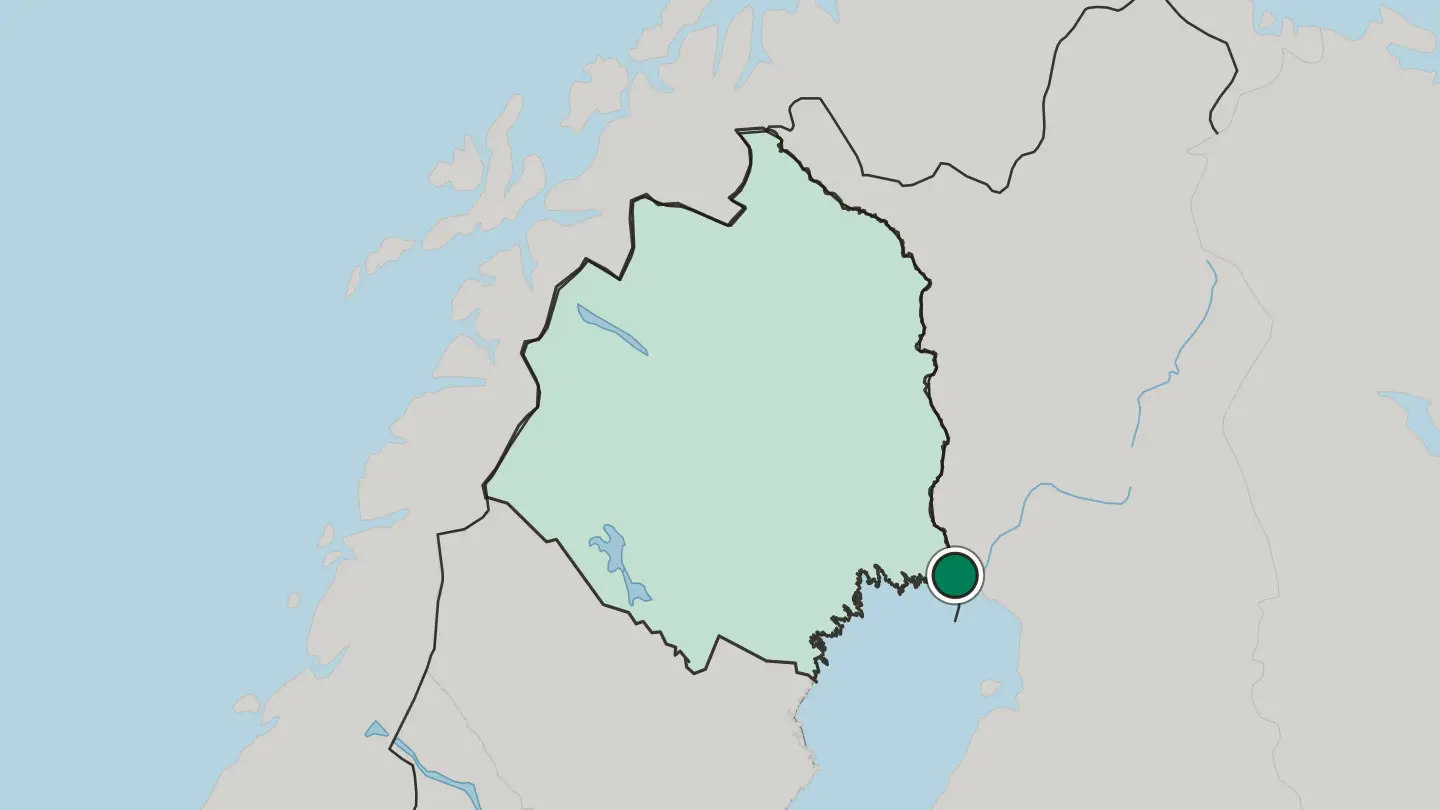 Map of Haparanda in Sweden