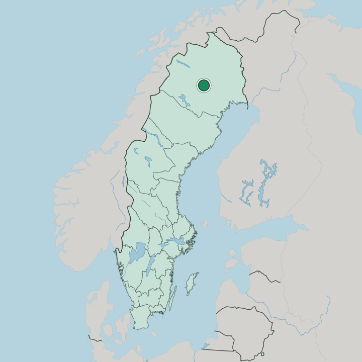 Map showing Jokkmokk — In Sweden