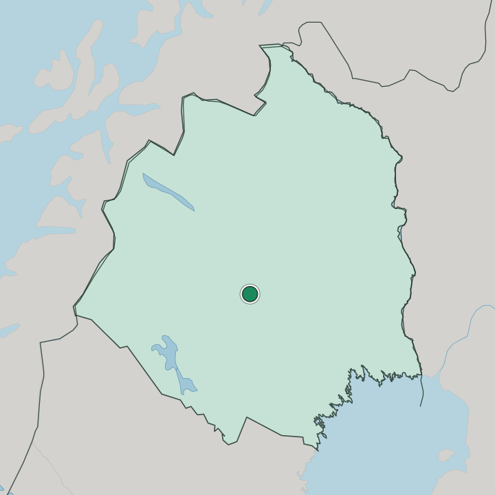 Map showing Jokkmokk — In Norrbotten County
