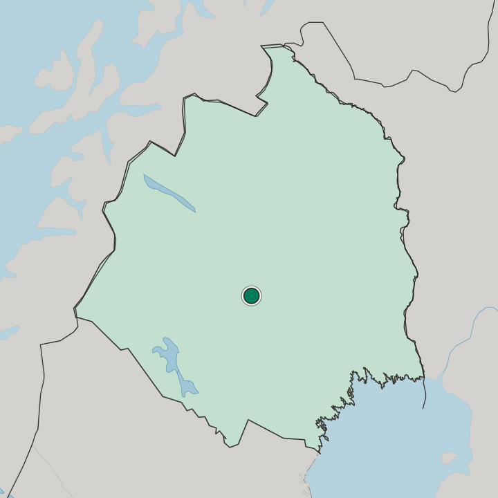 Map showing Jokkmokk — In Norrbotten County