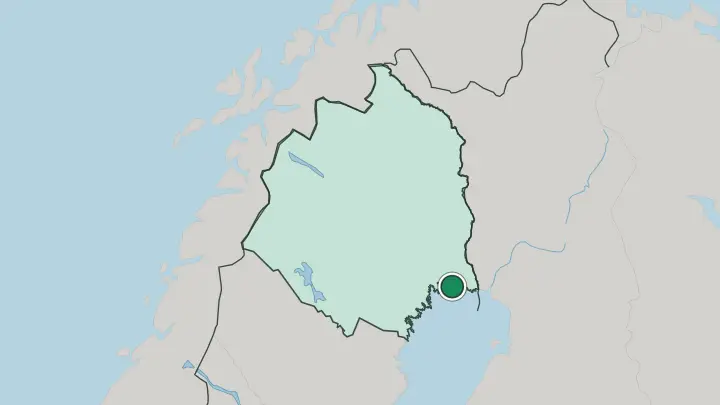 Map of Kalix in Sweden