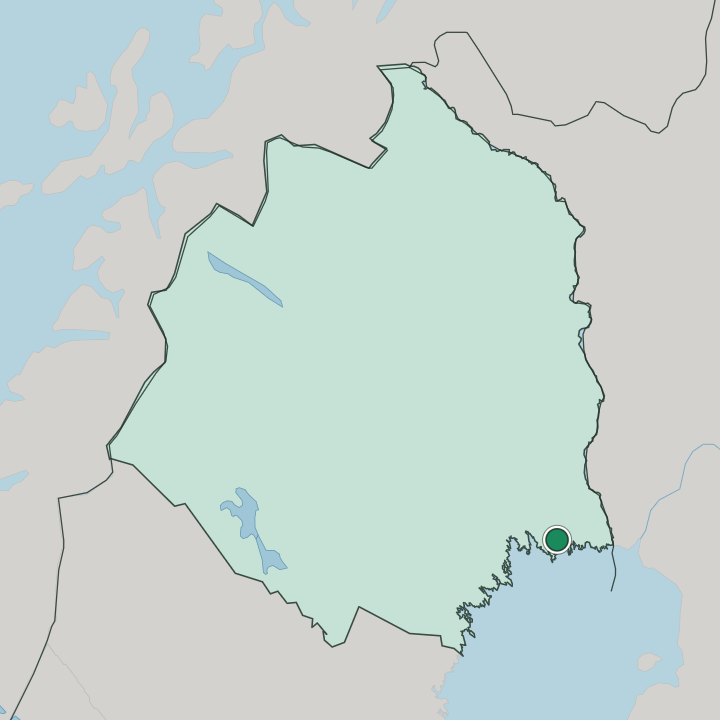 Map showing Kalix — In Norrbotten County