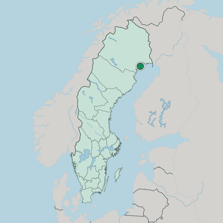 Map showing Luleå — In Sweden