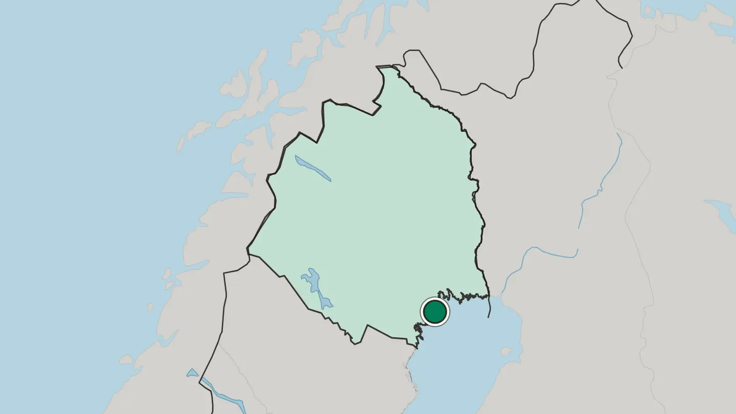 Map of Luleå in Sweden