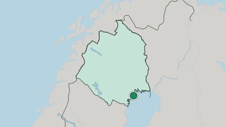 Map of Luleå in Sweden