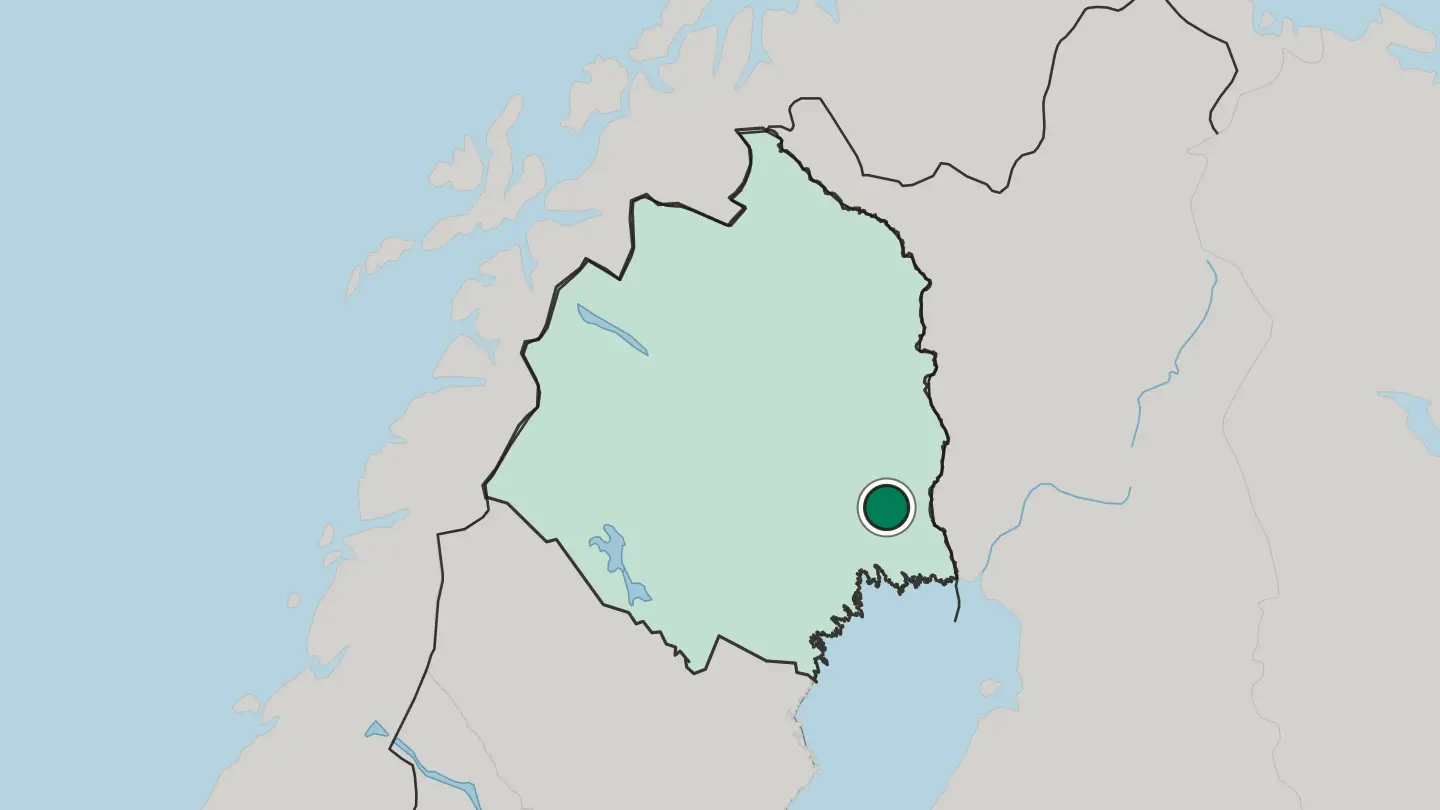 Map of Överkalix in Sweden