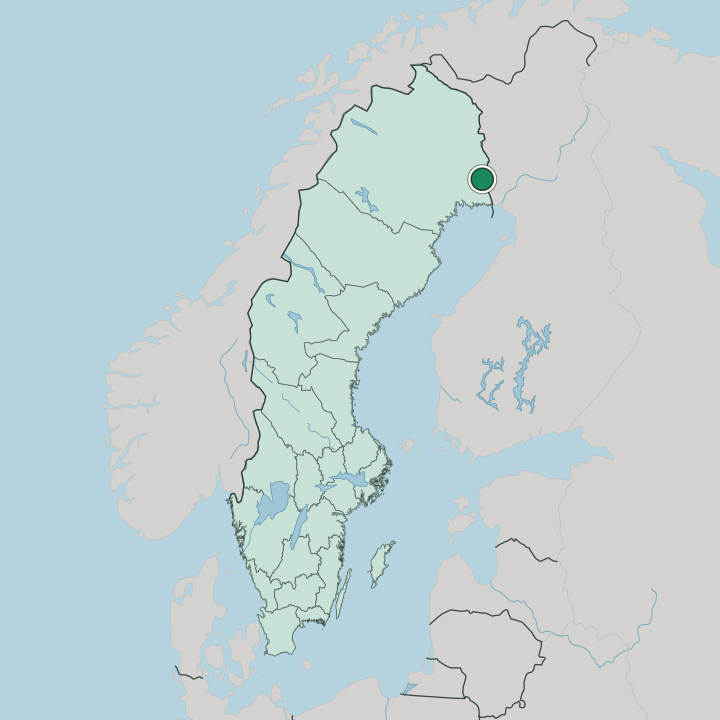 Map showing Övertorneå — In Sweden