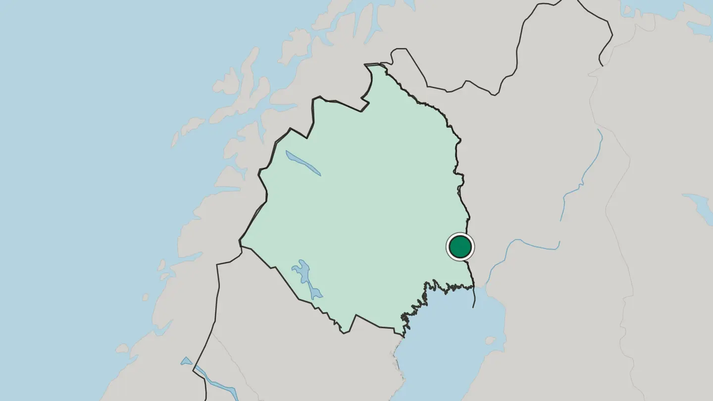 Map of Övertorneå in Sweden