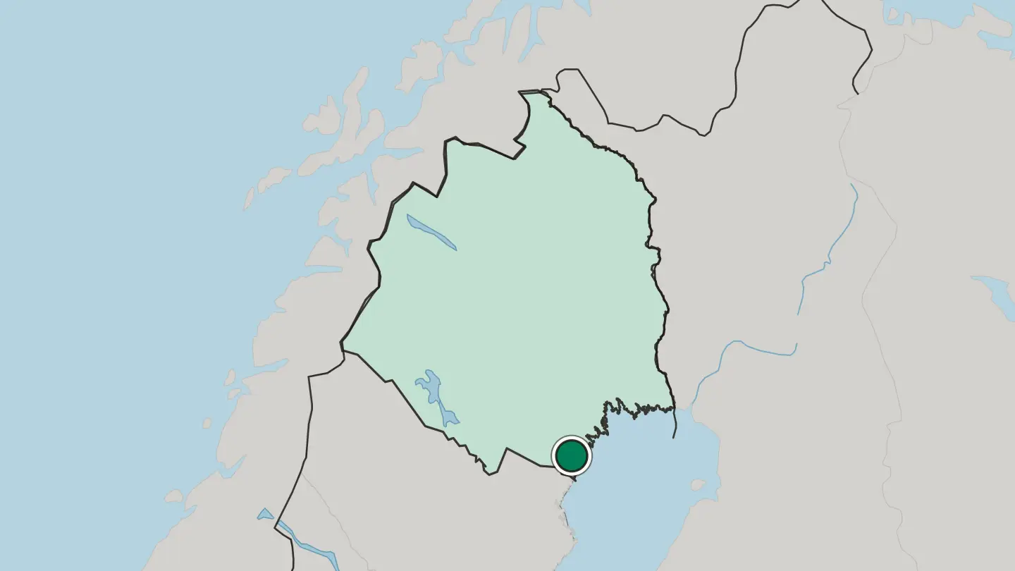 Map of Piteå in Sweden