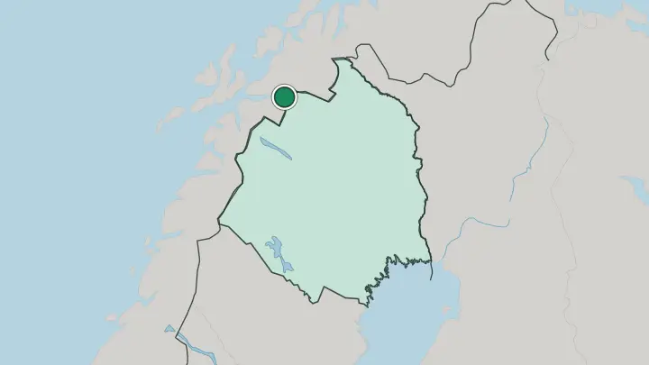 Map of Riksgränsen in Sweden