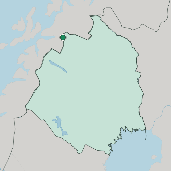 Map showing Riksgränsen — In Norrbotten County