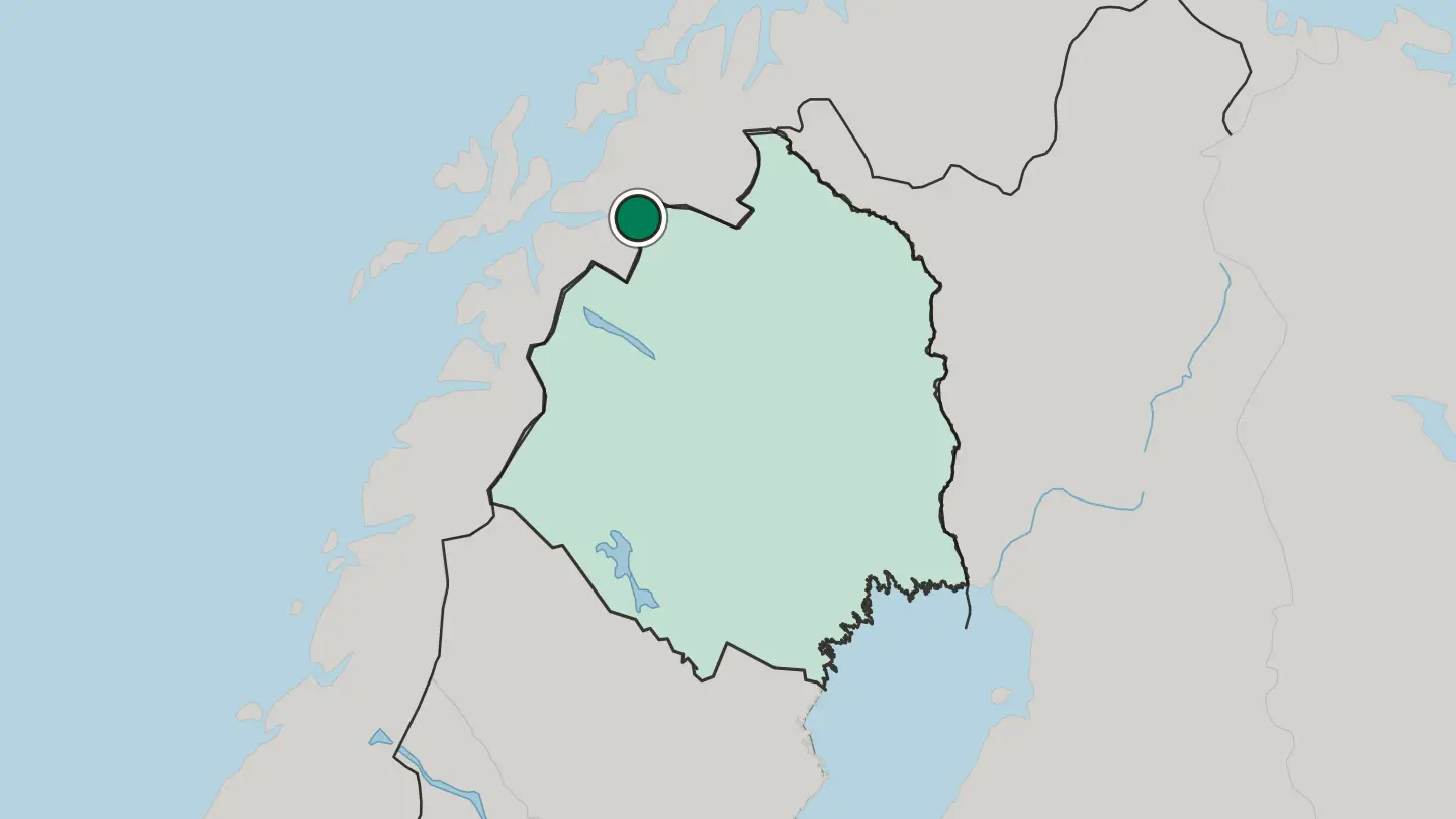 Map of Riksgränsen in Sweden