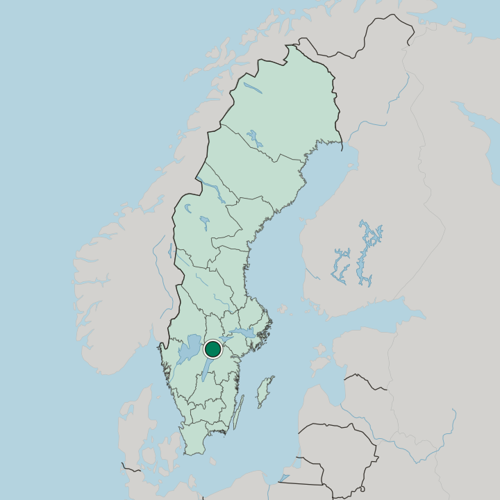 Map showing Askersund — In Sweden