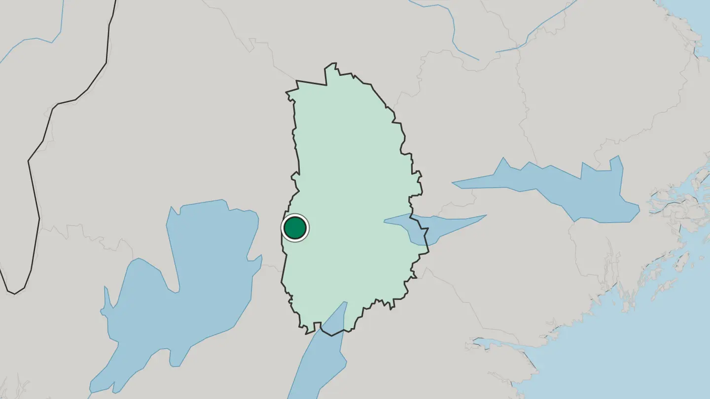 Map of Degerfors in Sweden